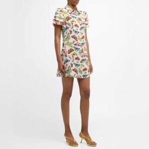 NWT! Alice + Olivia Multicolor Butterfly Mini Dress Shirtdress